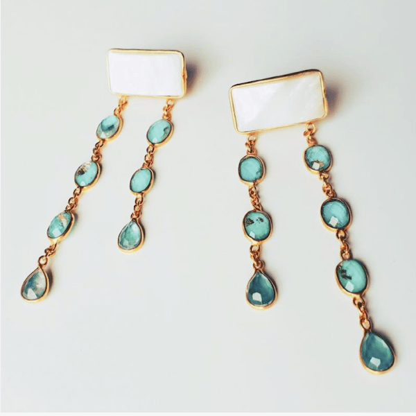 Symi earrings by Bombaybirds featuring intricate silver designs on elegant drop earrings.