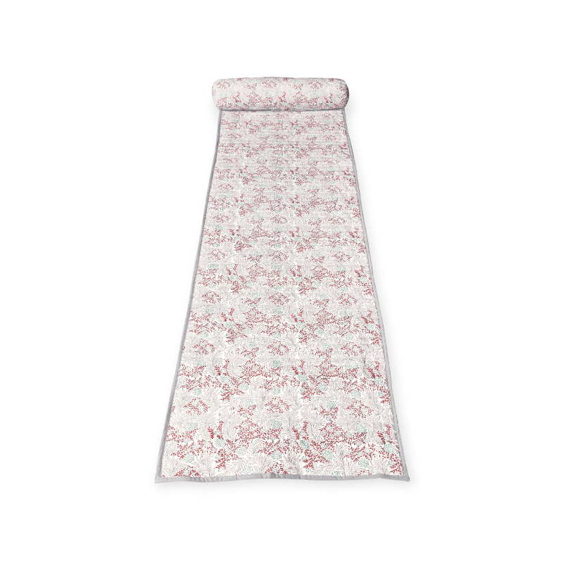 Bombaybirds sandy beach mat with textured surface, ideal for outdoor use on sandy beaches and outdoor settings.