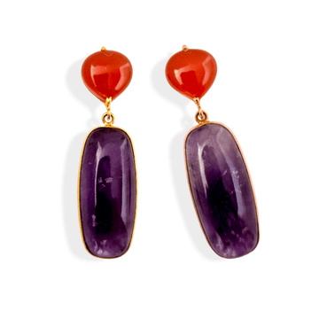 Bombaybirds Velari earrings featuring intricate design with gold and gemstone accents, hanging jewelry for women.