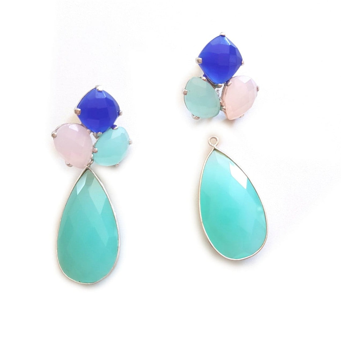 Bombaybirds Vivana moonstone removable drop earrings showcasing elegant, detachable earring design with moonstone accents.