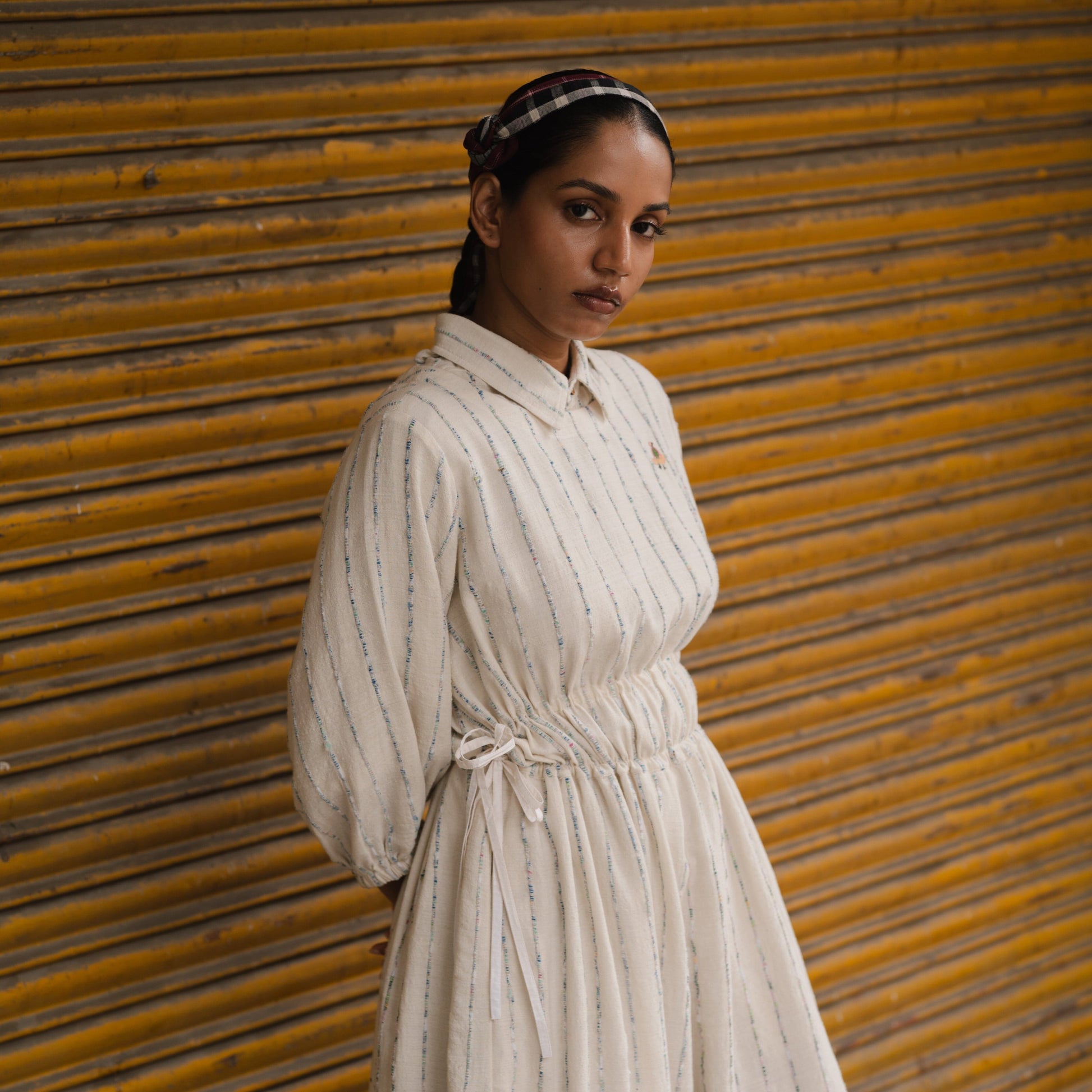 Doodlage Catherine oversized dress in soft fabric, featuring relaxed fit and stylish design, displayed on a hanger.