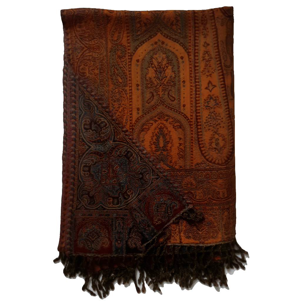 Bombaybirds paisley temples throw blanket with intricate pattern, cozy and decorative for living room or bedroom decor.