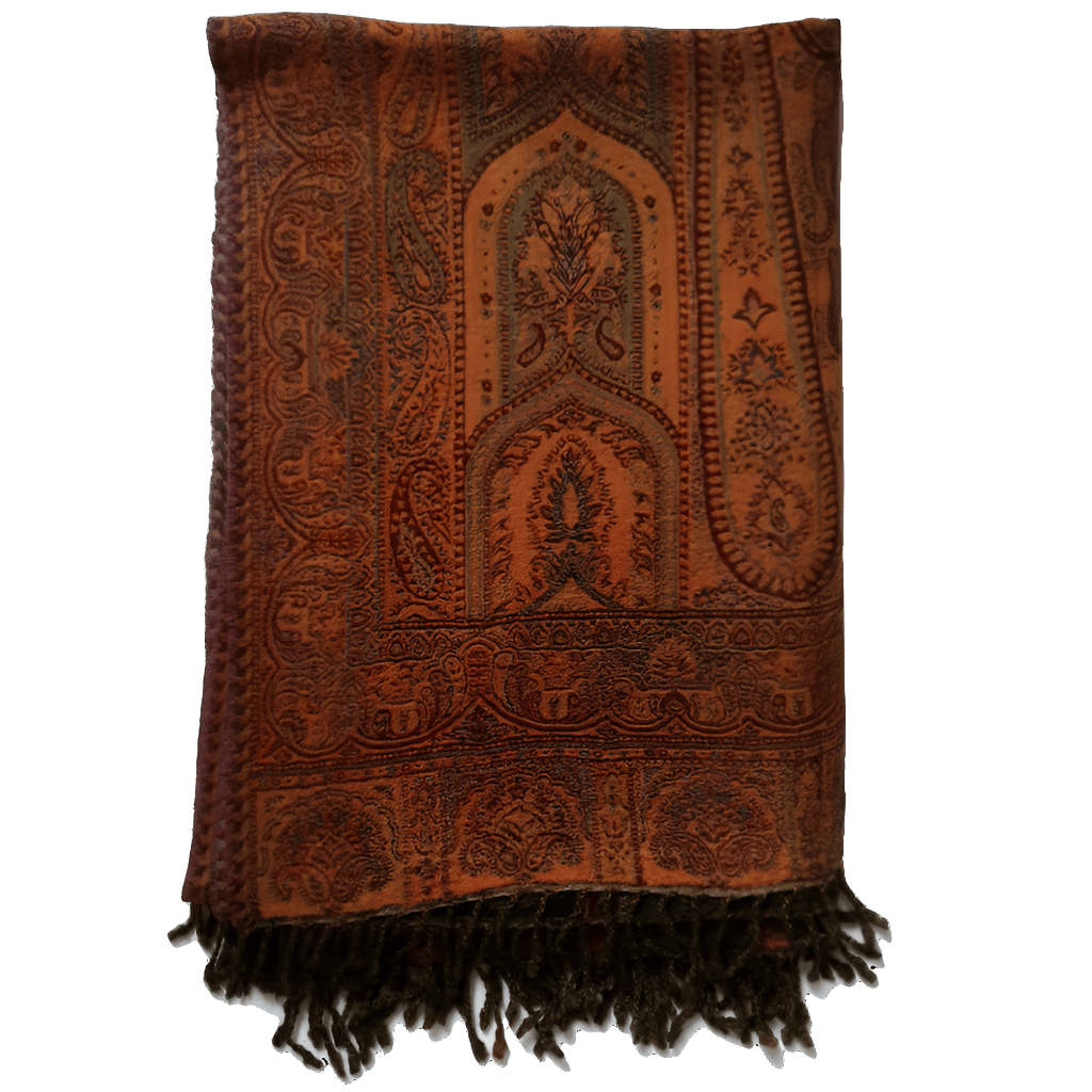 Bombaybirds paisley temples throw blanket with intricate paisley design, soft fabric, perfect for cozy living room decor.