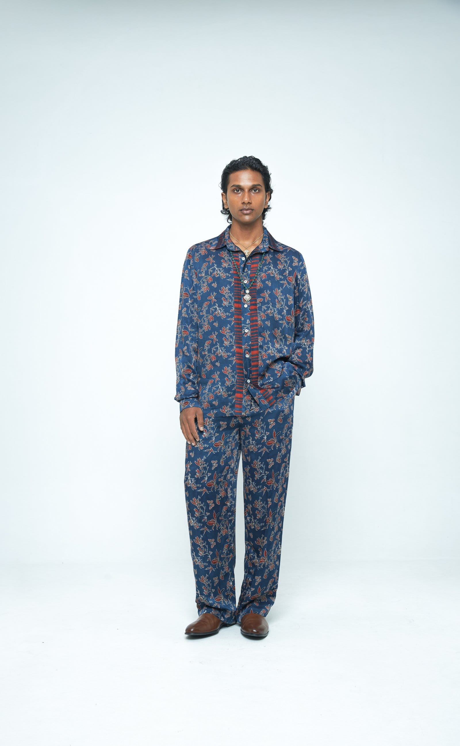 Anushe Pirani Eden shirt featuring a stylish front view with intricate design and comfortable fabric.
