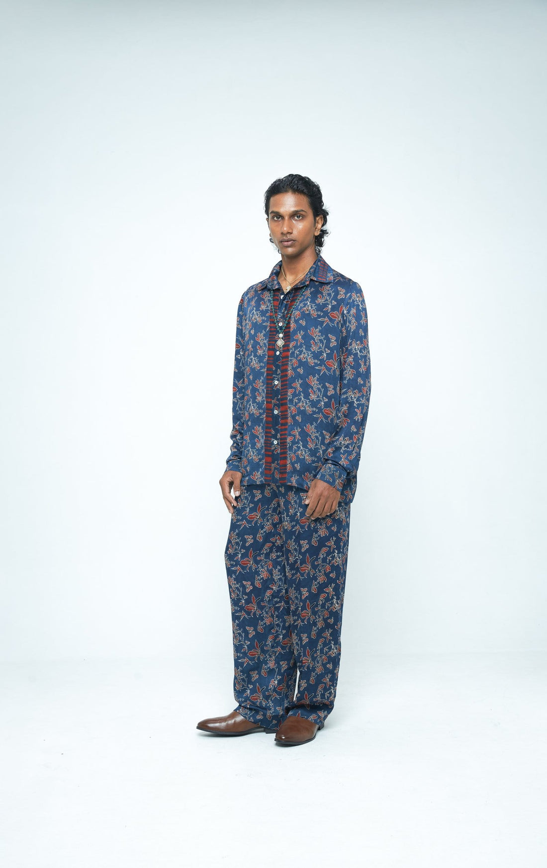 Anushe Pirani Eden shirt featuring a stylish front view with intricate design and comfortable fabric.