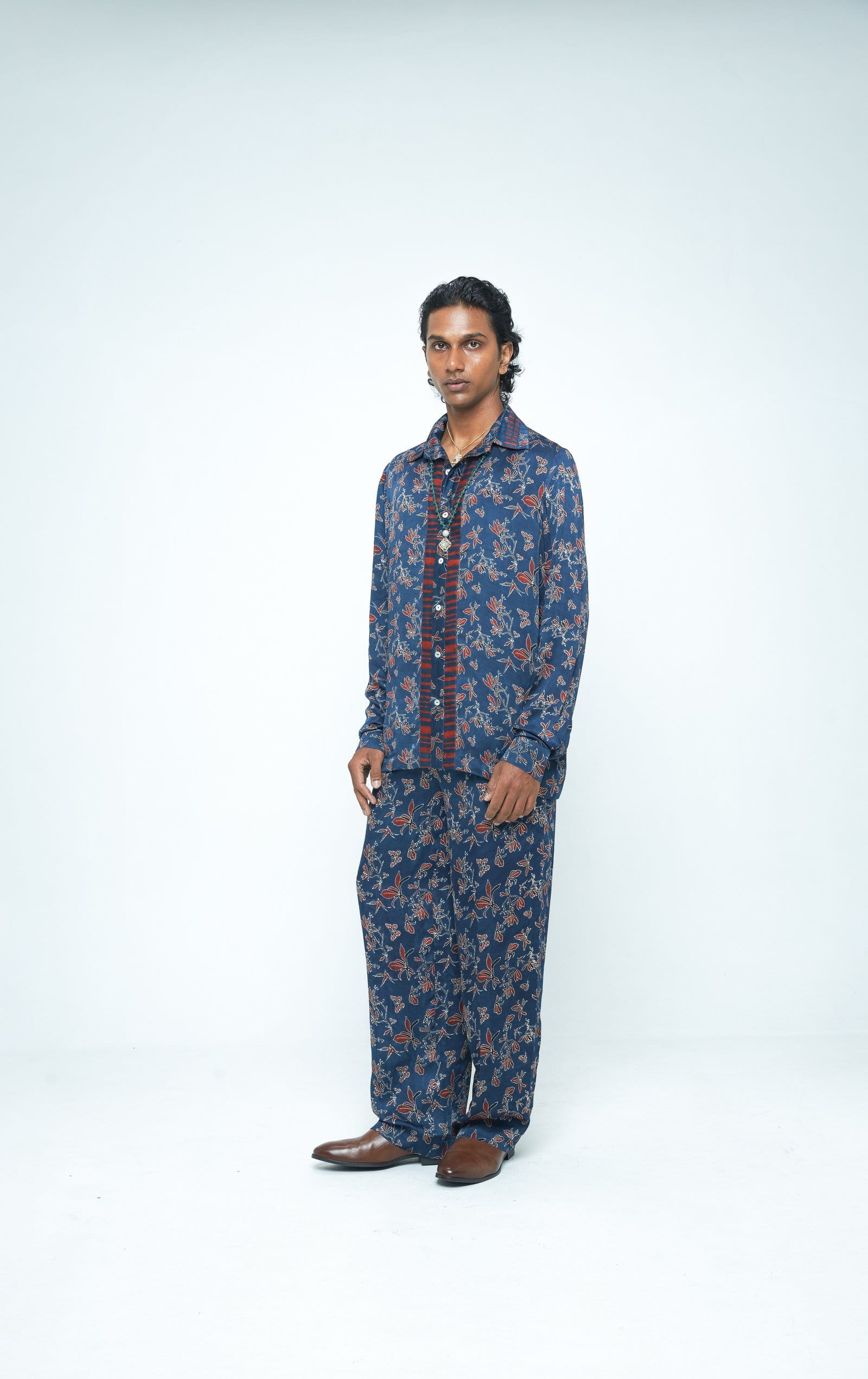 Front view of Anushe Pirani Eden shirt, a stylish and comfortable clothing item with a modern design and soft fabric.