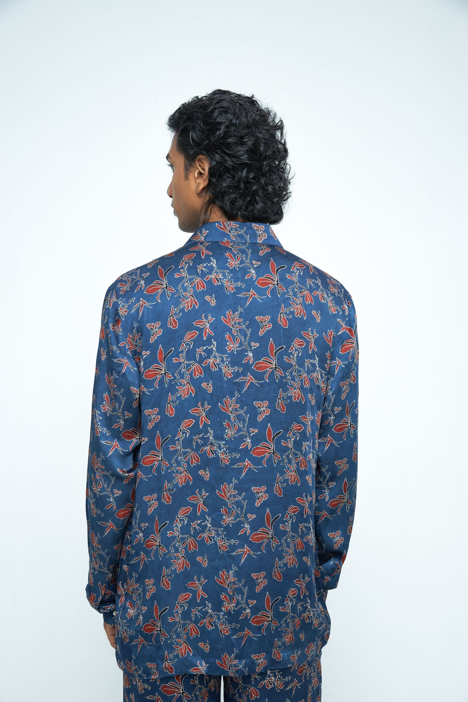 Back view of Anushe Pirani Flutter & Flow shirt, showcasing the stylish design and fit of this fashionable shirt.