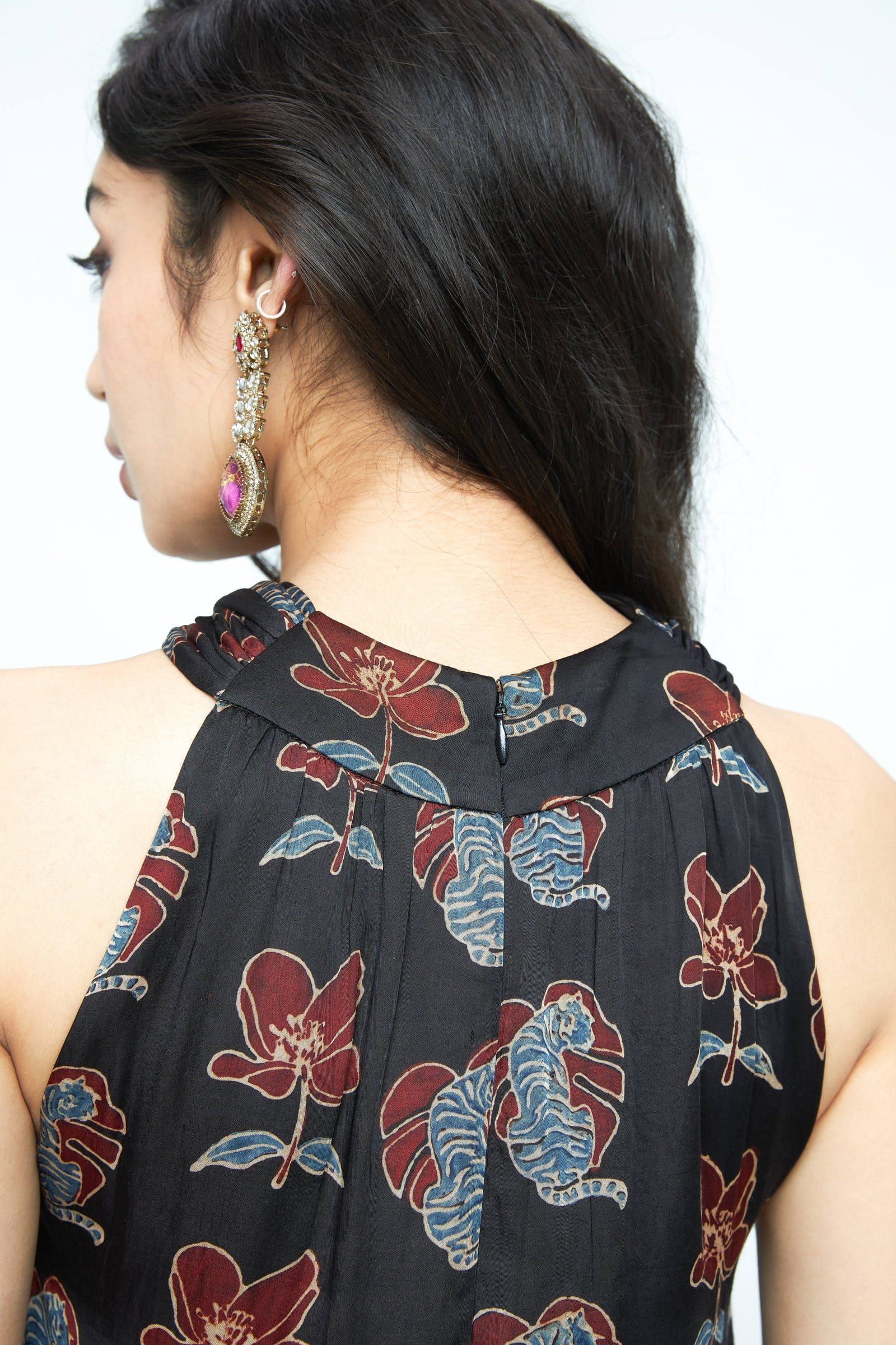 Anushe Pirani Knot Dress featuring intricate knot detailing and a flowing design, perfect for elegant or casual wear.