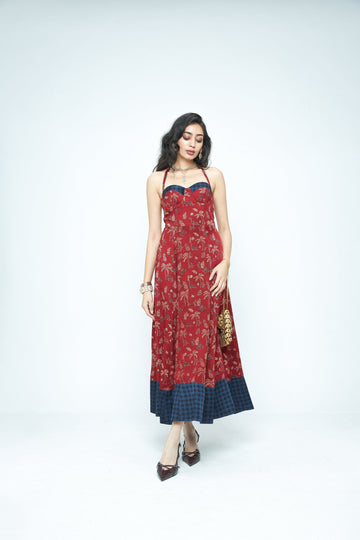 Anushe Pirani Parade flare dress featuring a stylish, flowing design with vibrant patterns and a flattering fit.