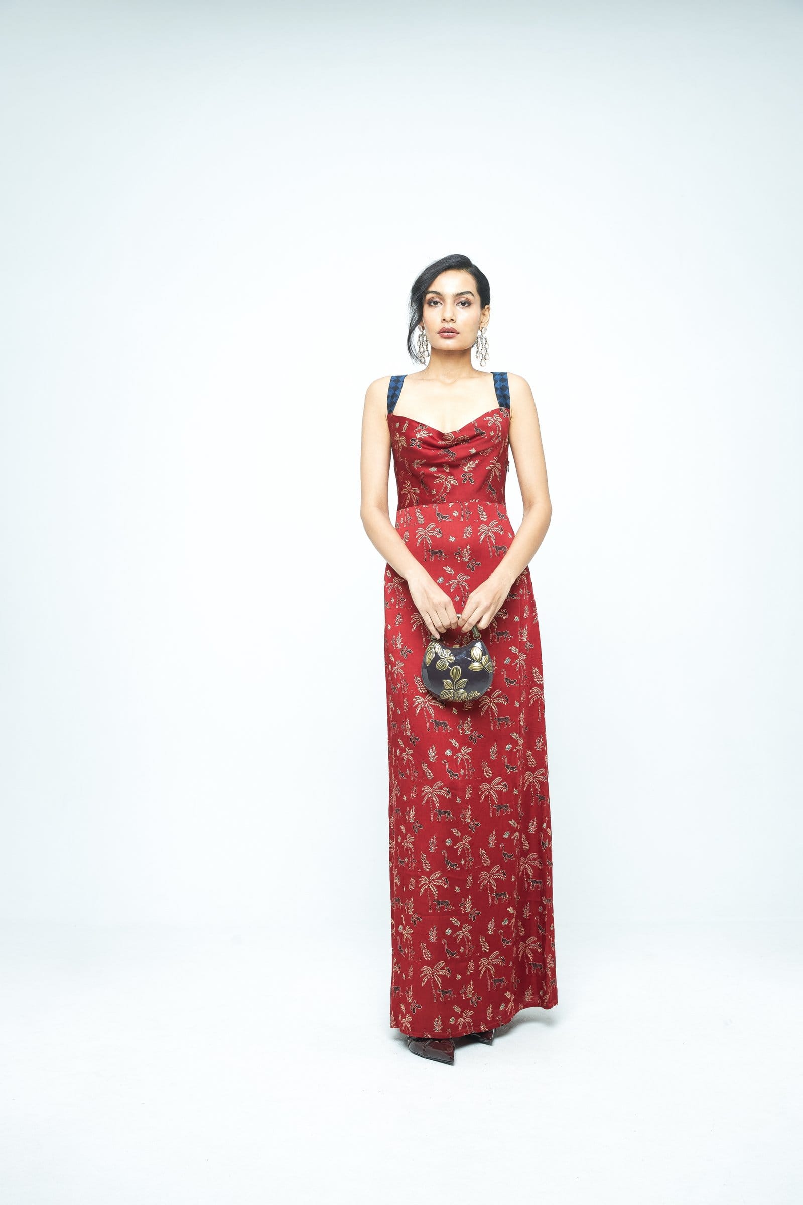 Front view of Anushe Pirani Contour Dress, showcasing its elegant fit and stylish design.