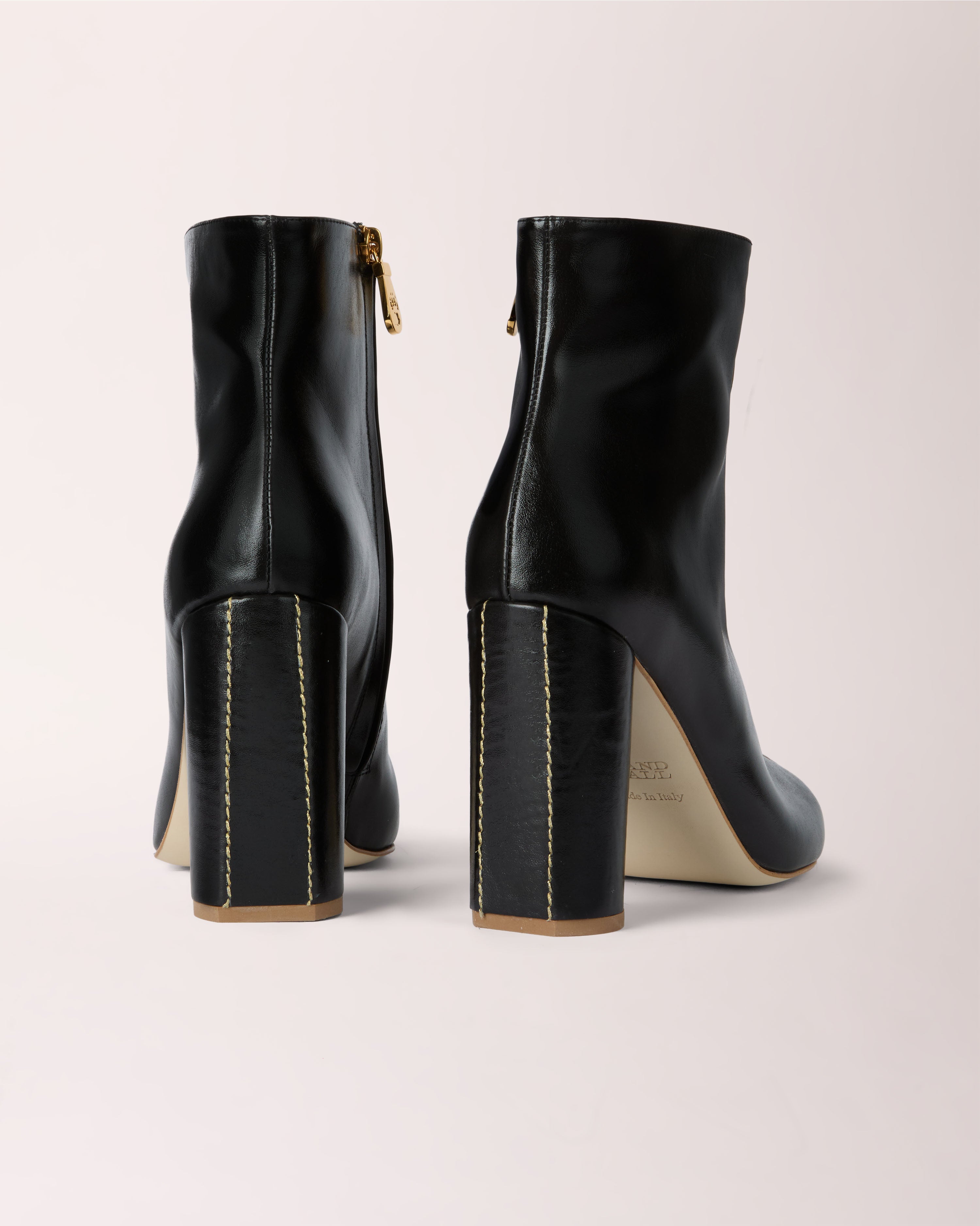 Couture Ankle Boot | Black Grain & Gold Croc