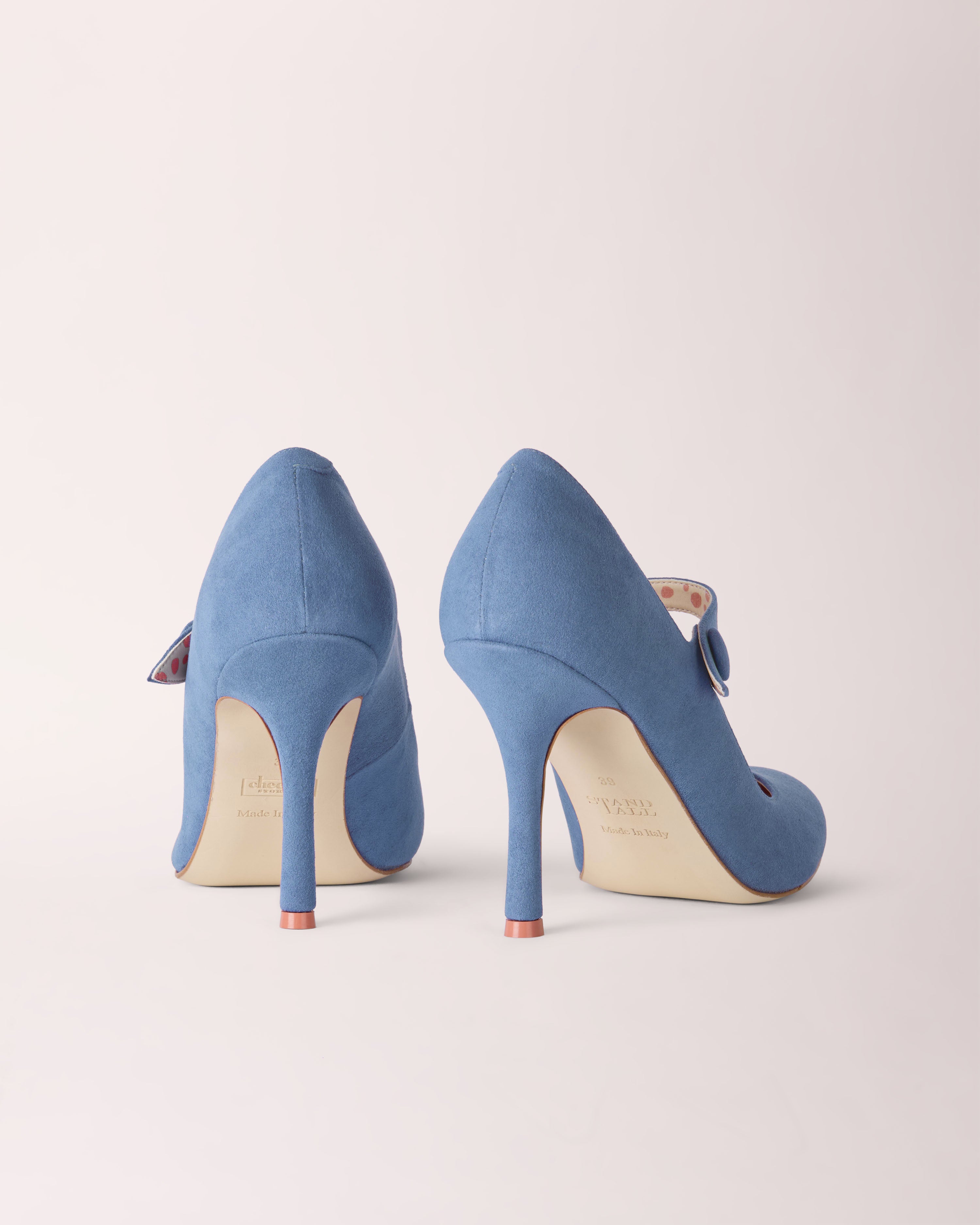 Mary-Jane Cheeletto | Suede | Porcelain Blue