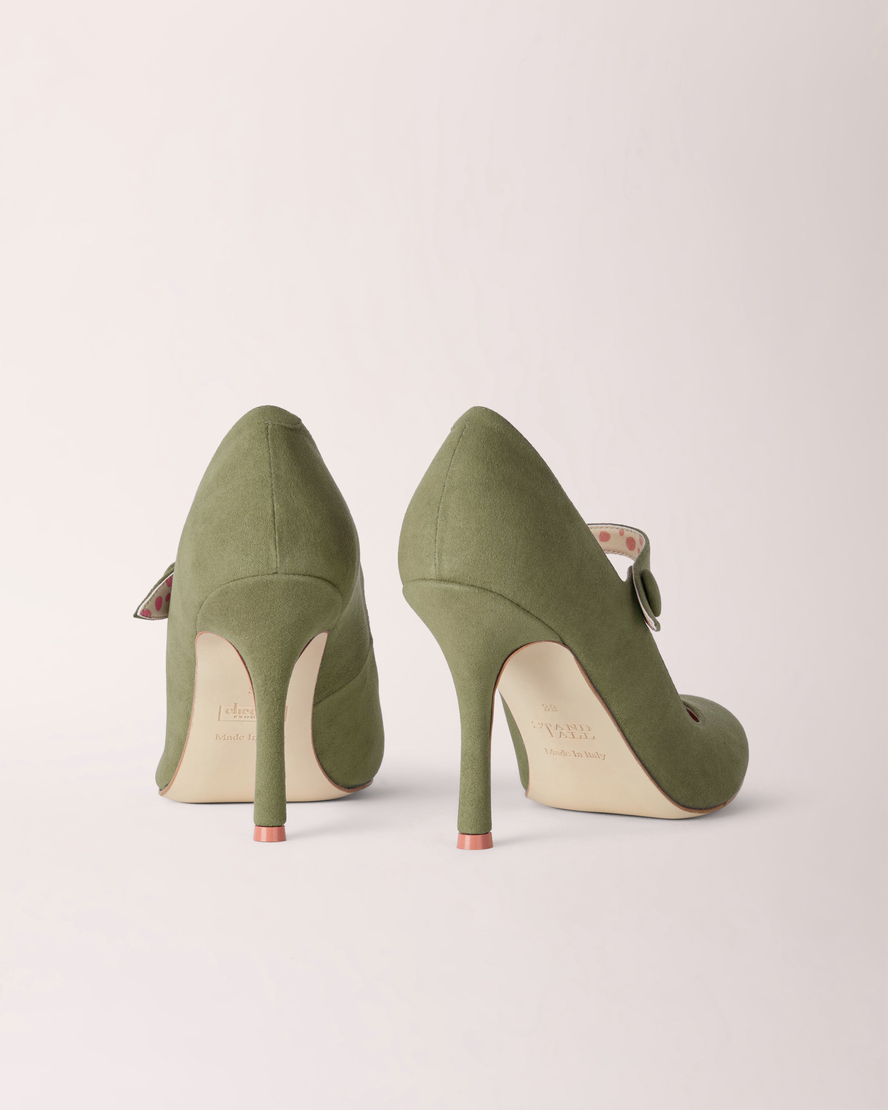 Mary-Jane Cheeletto | Suede | Lizard Green