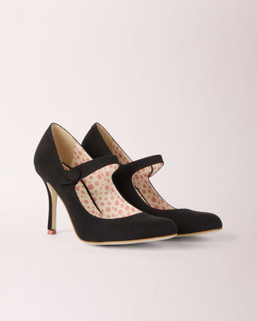 Mary-Jane Cheeletto | Suede | Black
