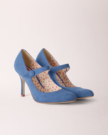 Mary-Jane Cheeletto | Suede | Porcelain Blue
