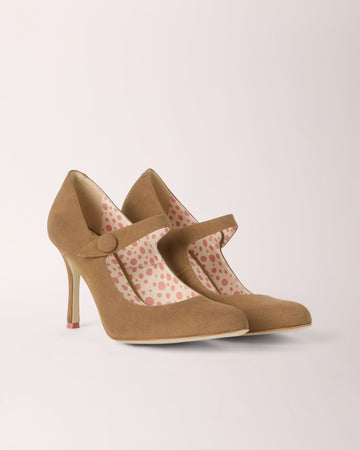 Mary-Jane Cheeletto | Suede | Taupe