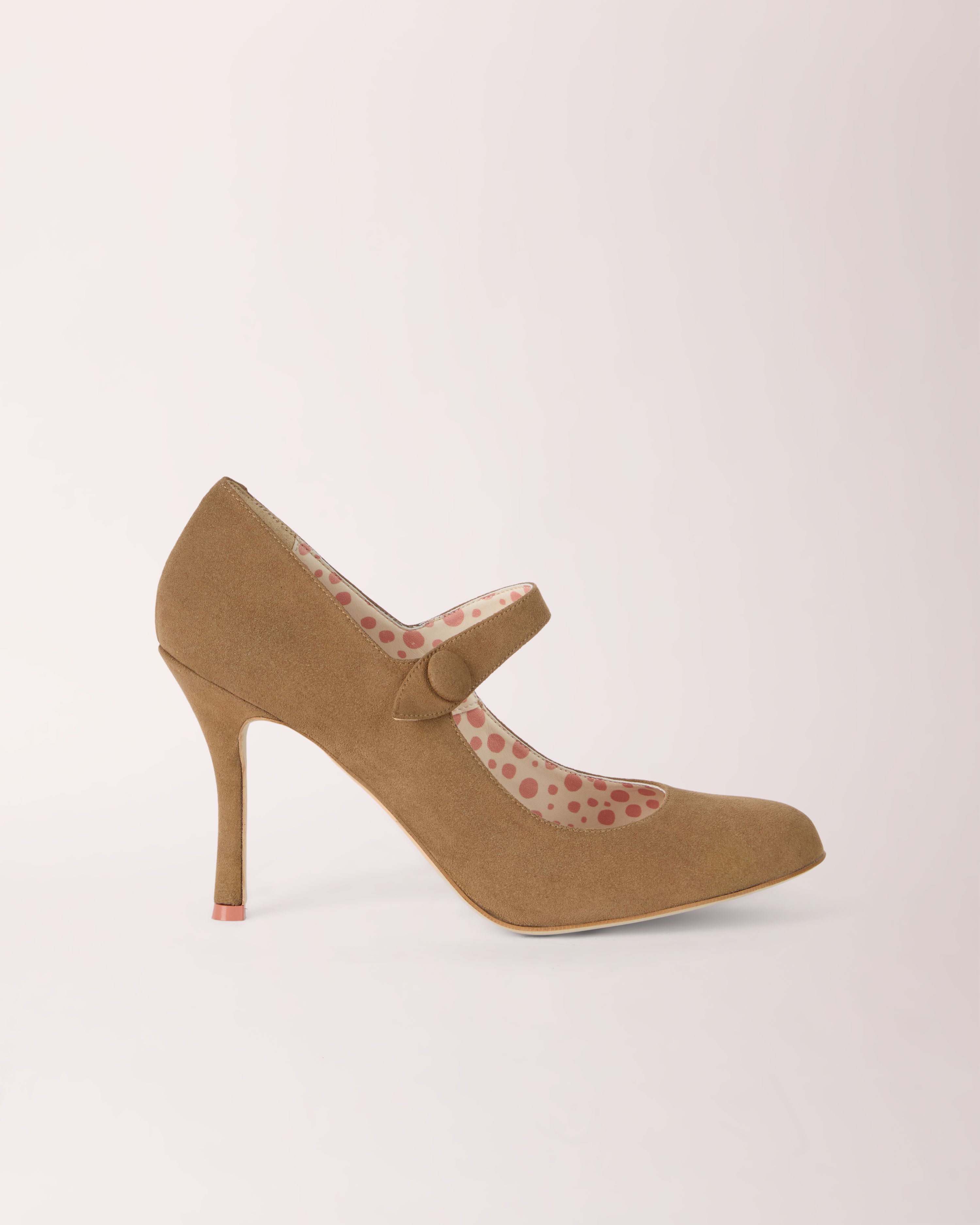 Mary-Jane Cheeletto | Suede | Taupe