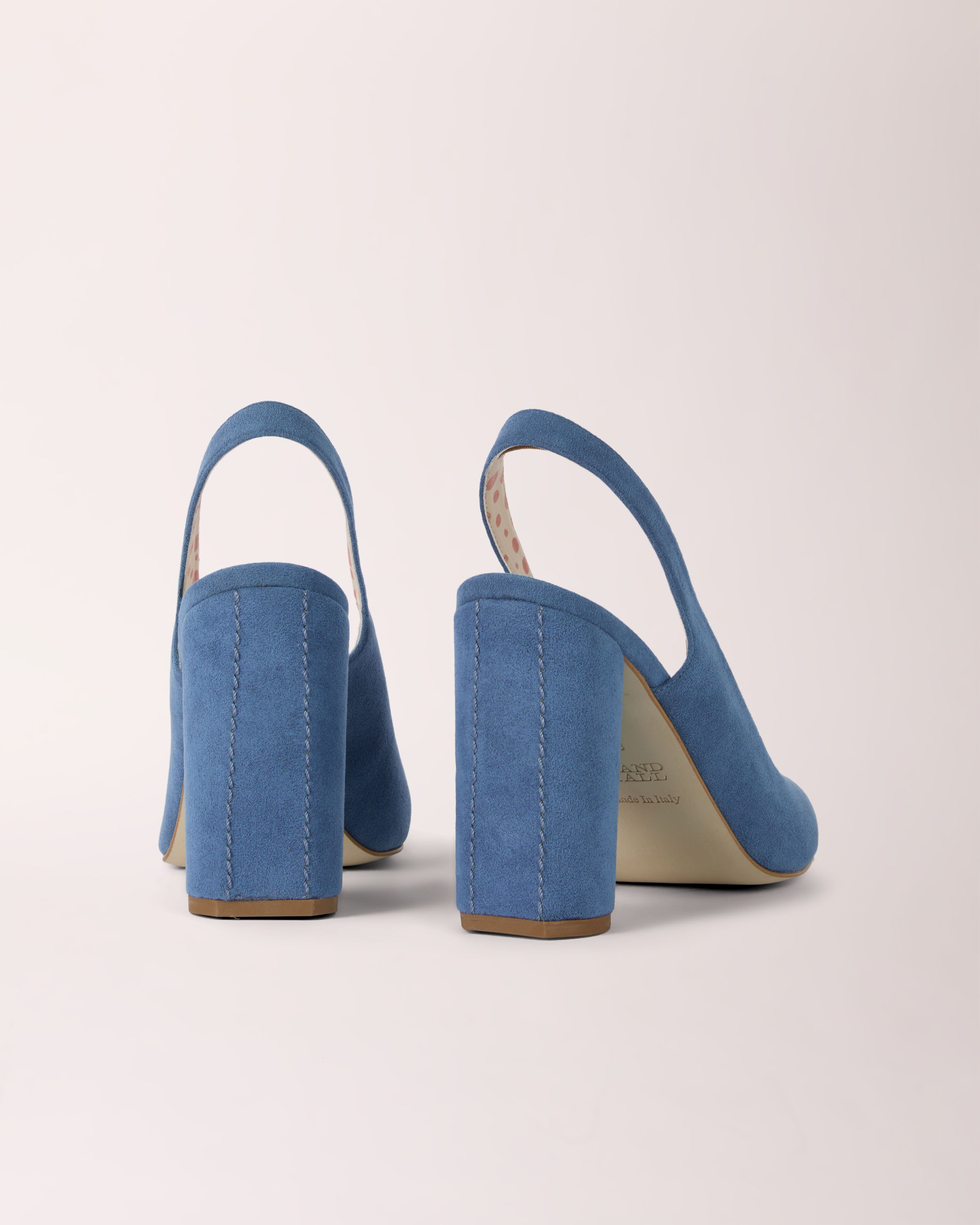 Sling-back Cheeletto | Suede | Porcelain Blue