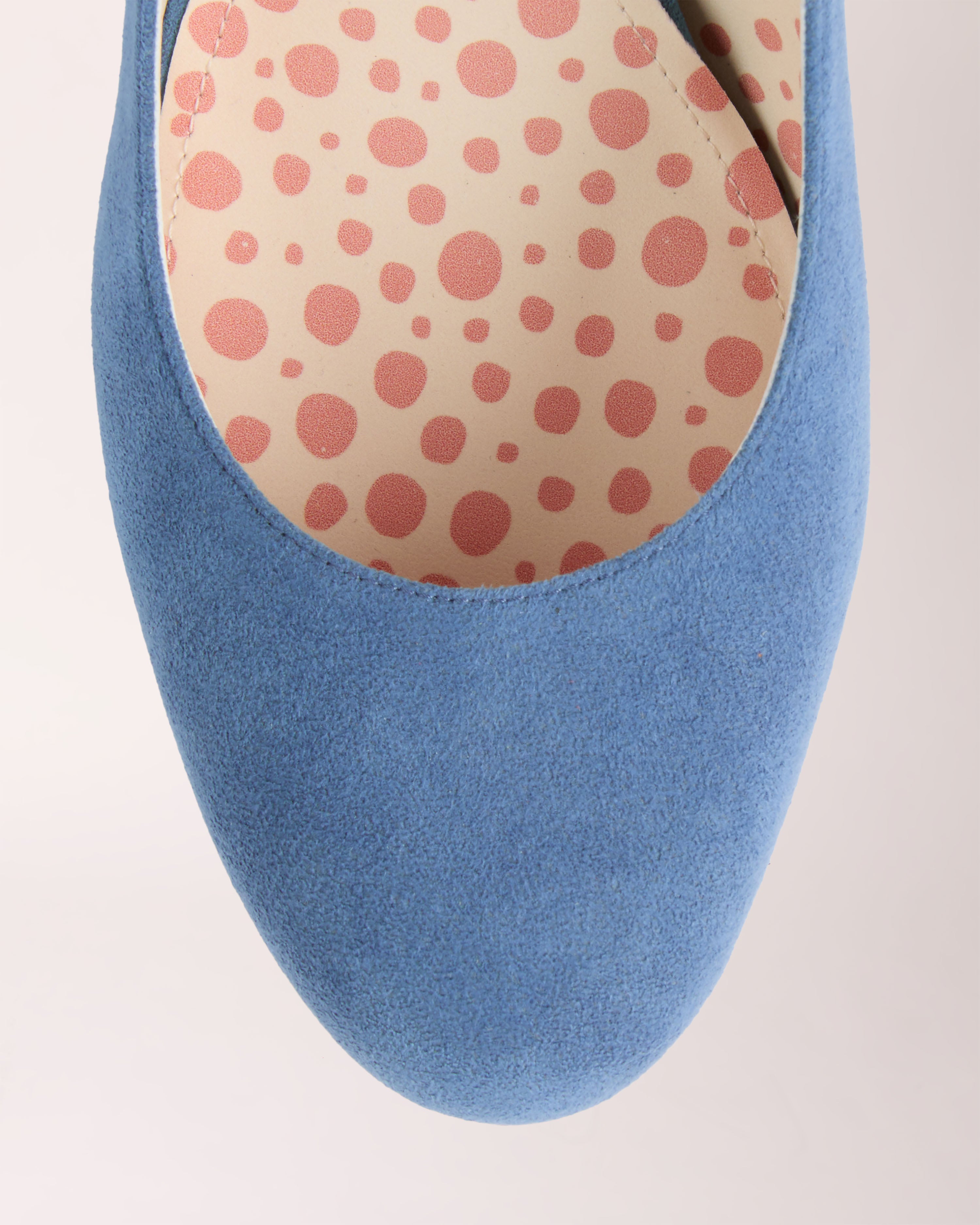 Sling-back Cheeletto | Suede | Porcelain Blue