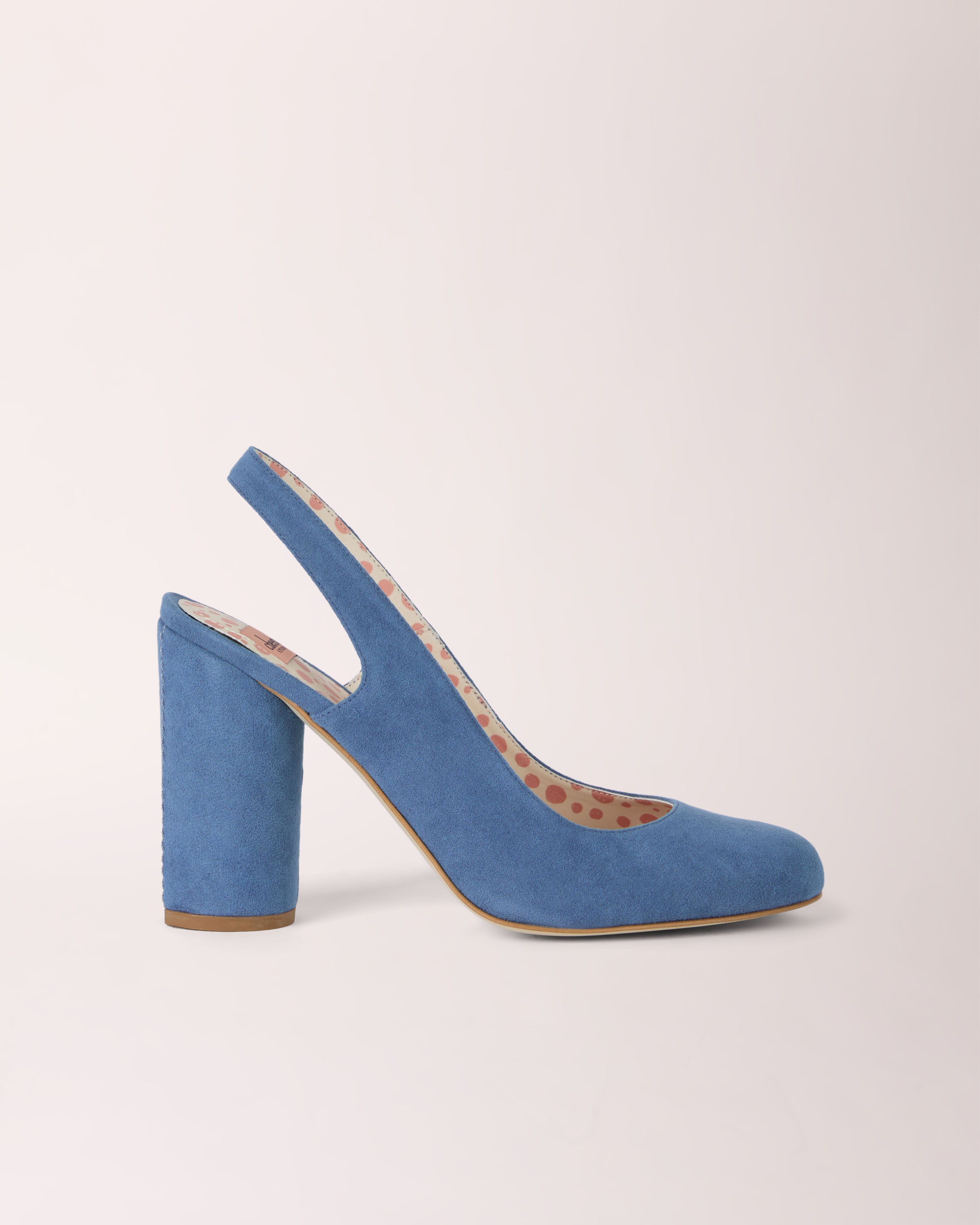 Sling-back Cheeletto | Suede | Porcelain Blue