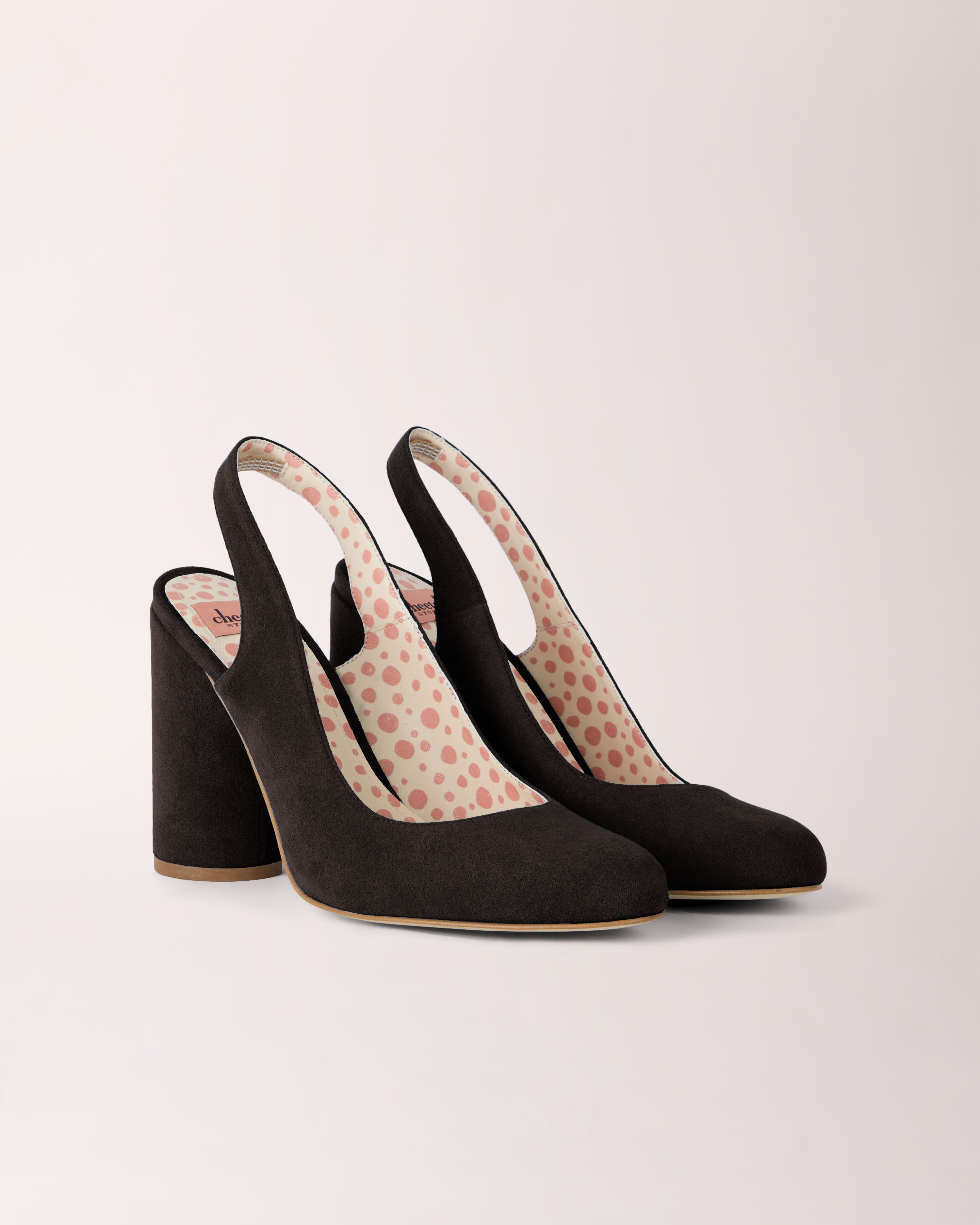 Sling-back Cheeletto | Suede | Black
