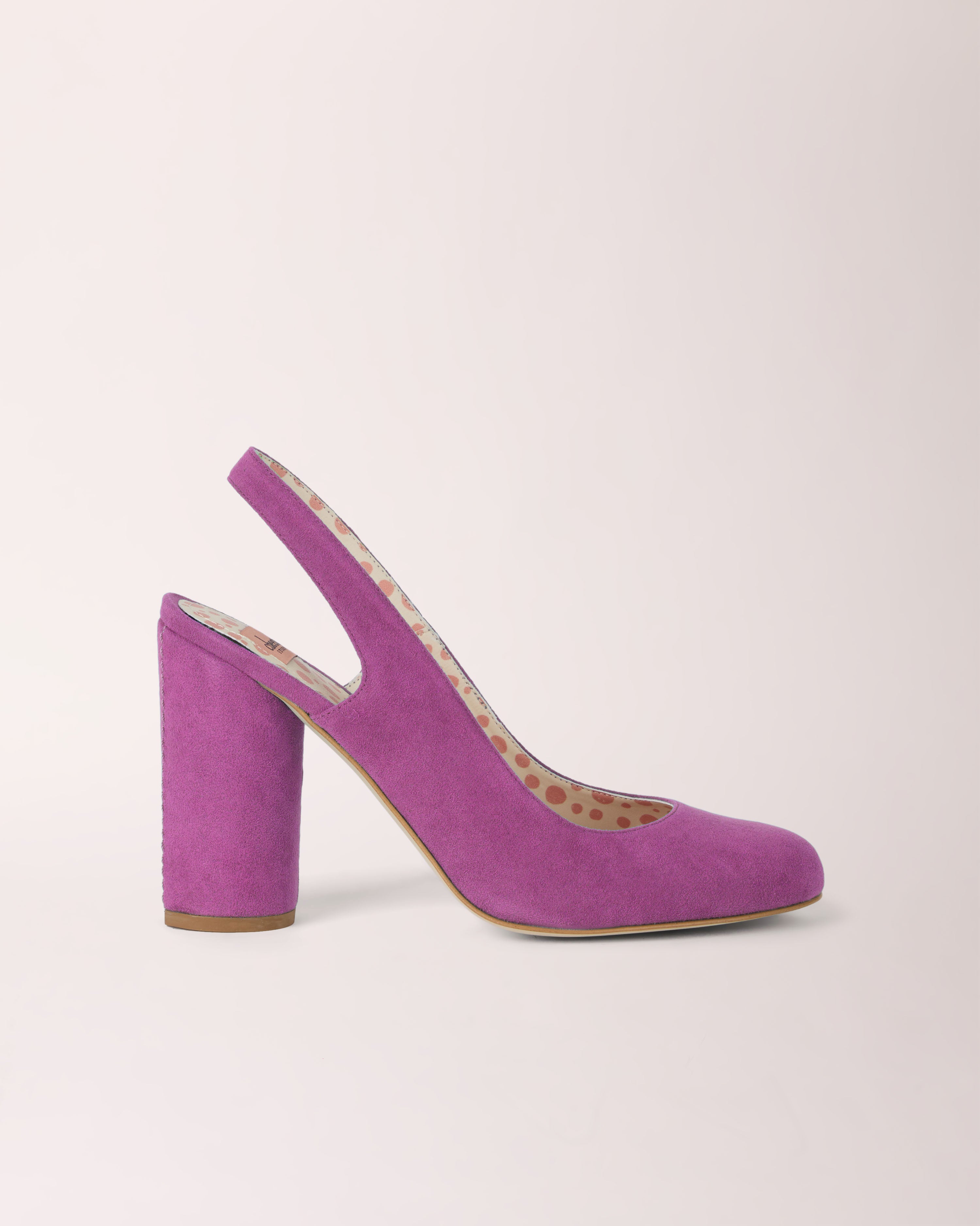 Sling-back Cheeletto | Suede | Purple