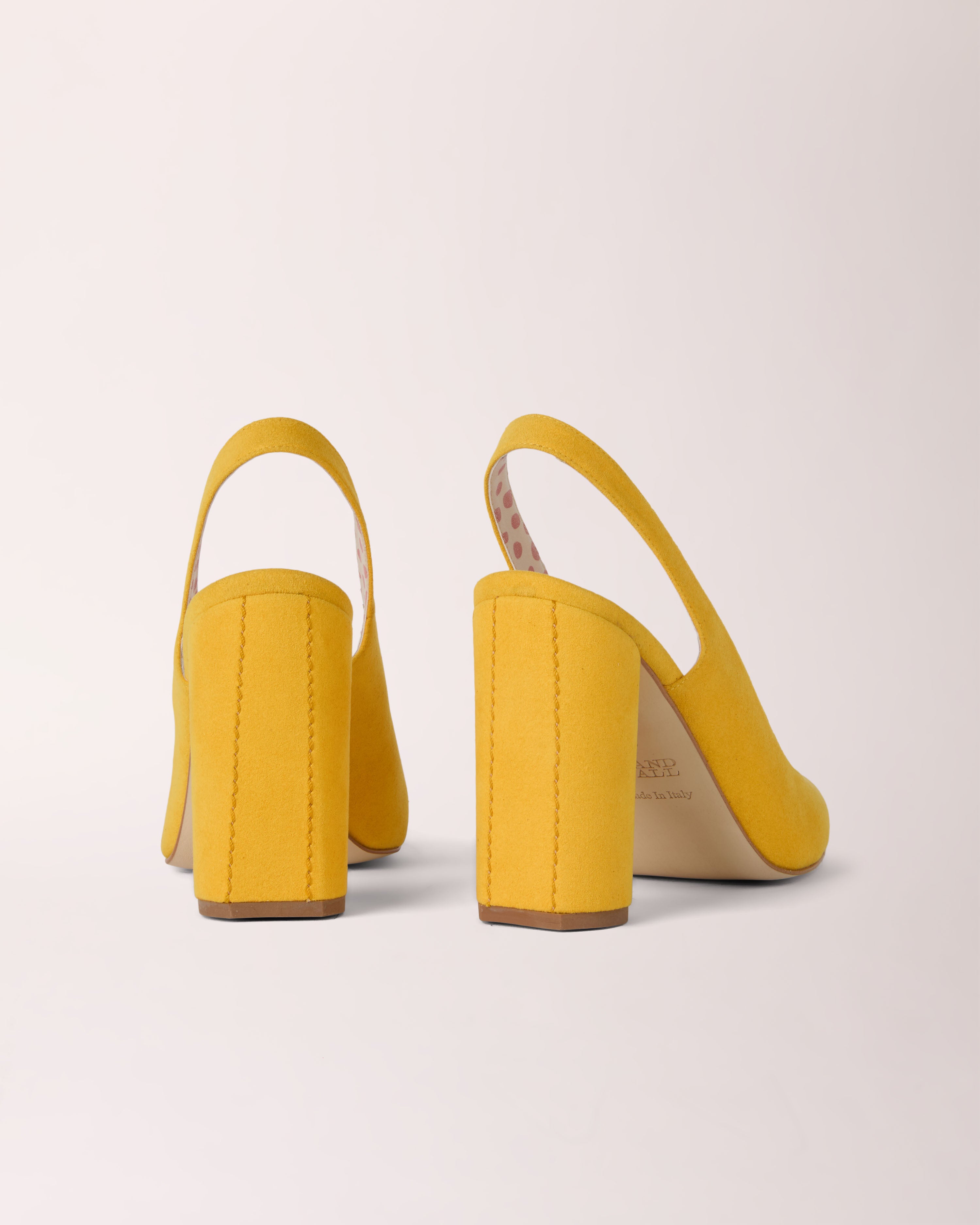 Sling-back Cheeletto | Suede | Yellow