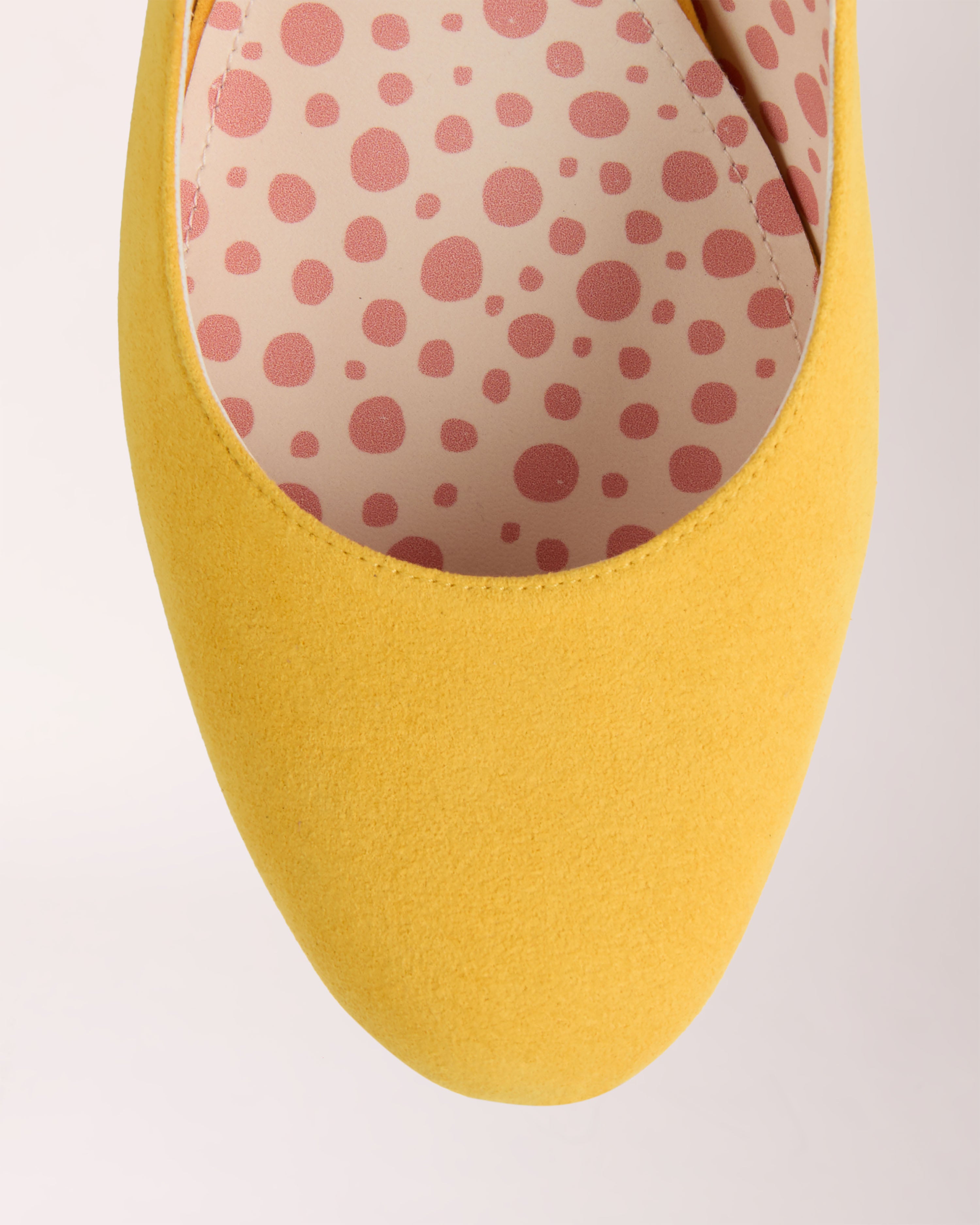 Sling-back Cheeletto | Suede | Yellow