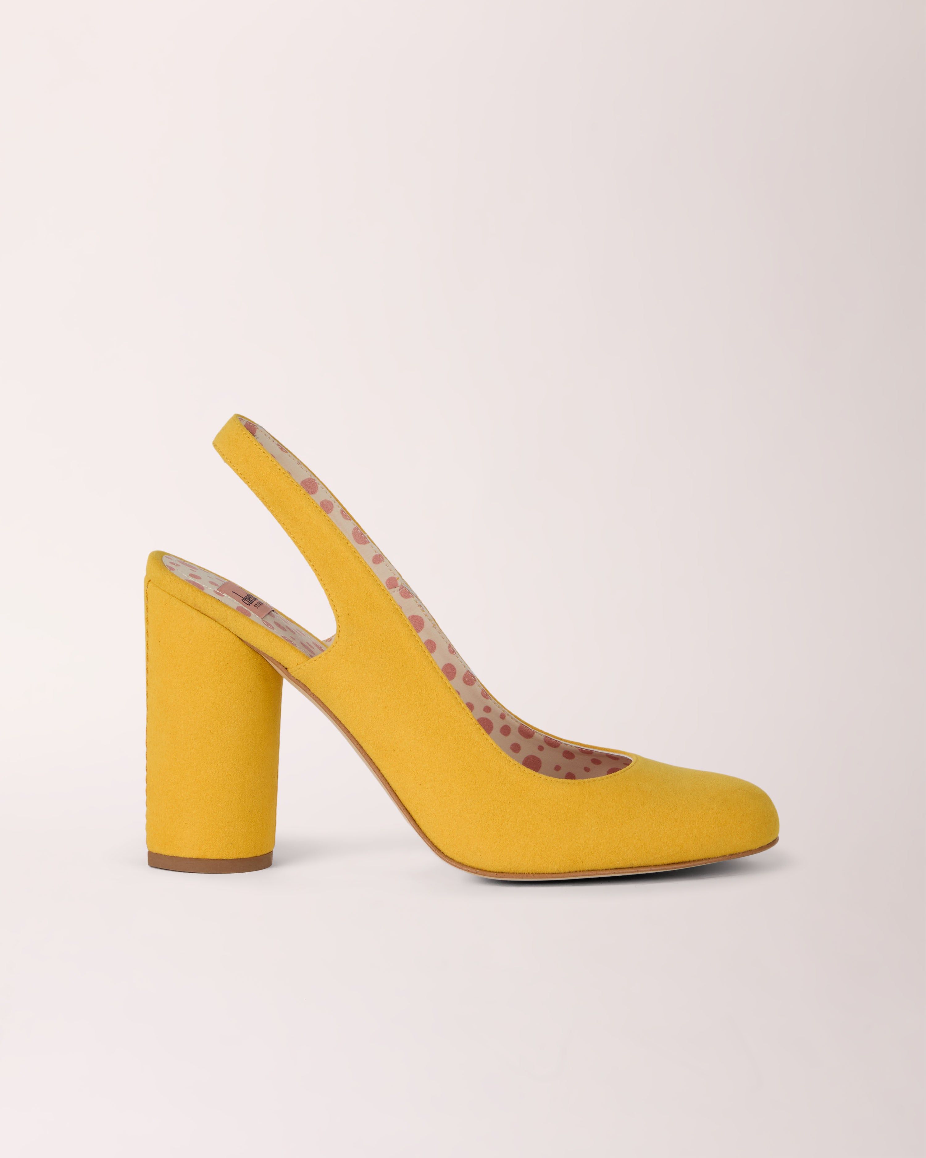 Sling-back Cheeletto | Suede | Yellow