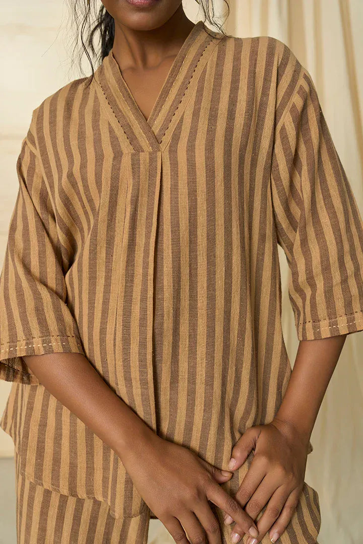 Desert V-neck set by Alternative, a stylish coordinated apparel set featuring a V-neck top and matching bottoms in desert tones.