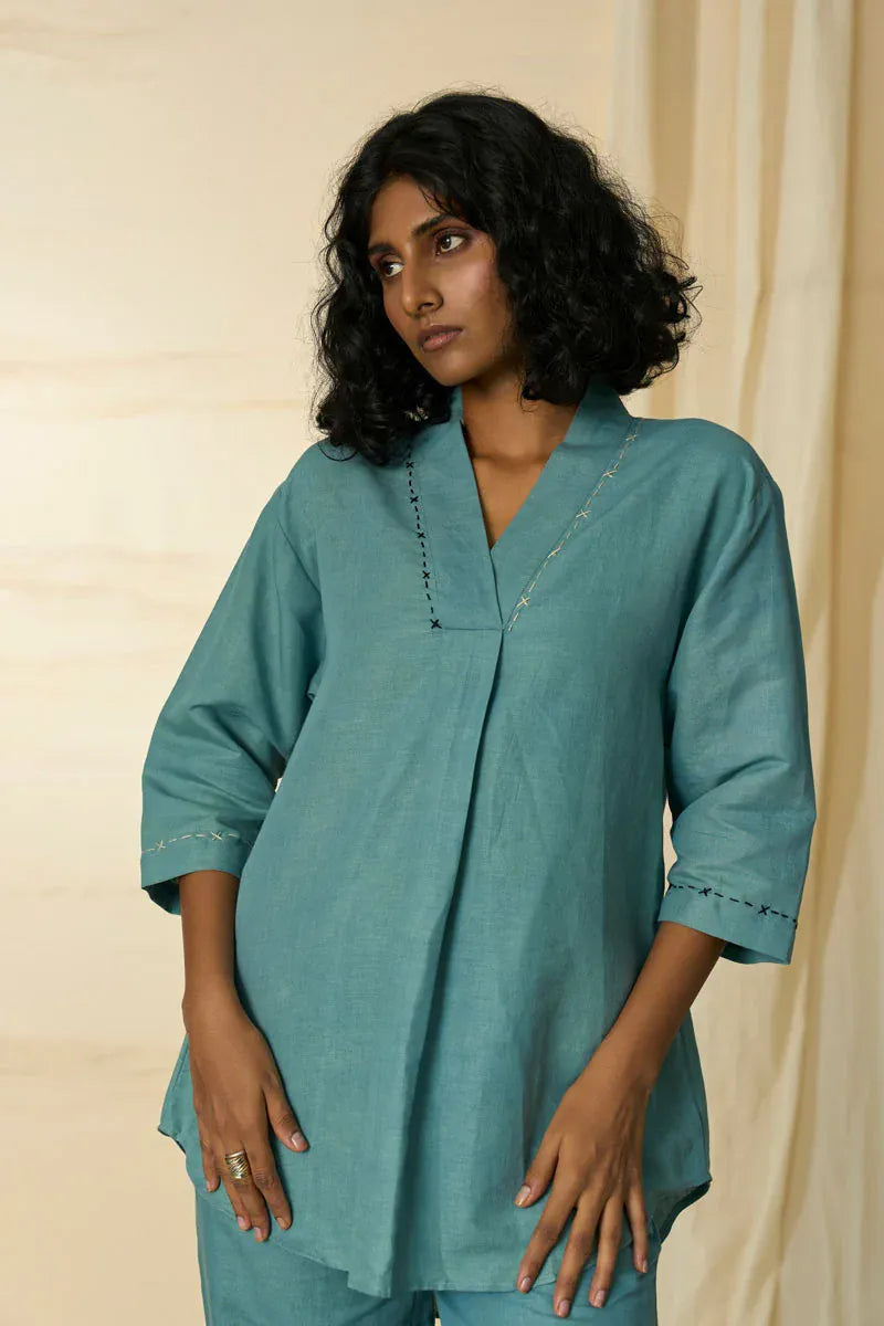 Alternative Desert V-Neck Set, stylish coordinated outfit featuring a V-neck top and matching bottoms in a desert-inspired design.