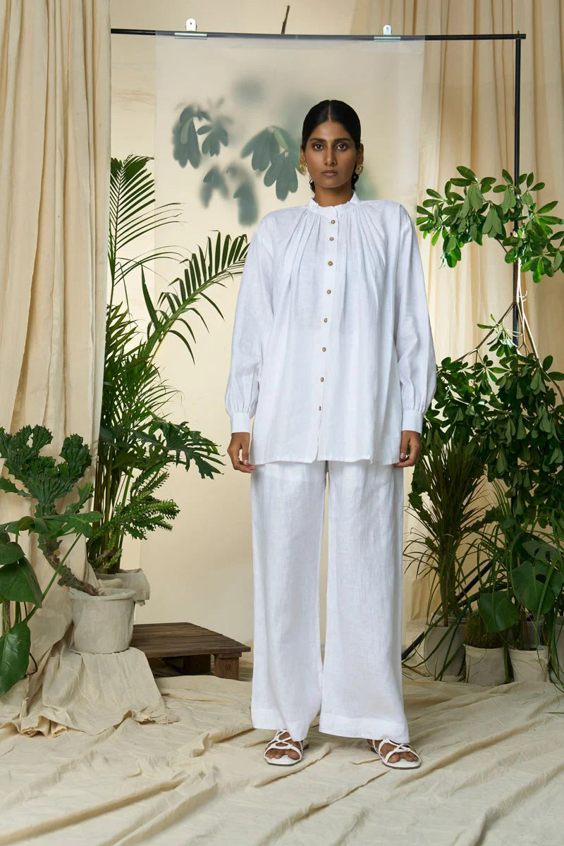 Azure shirt & trousers set