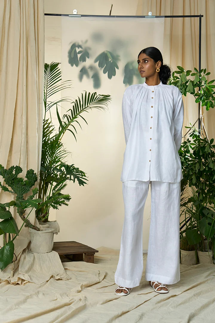 Manila gathered shirt/ manila trousers