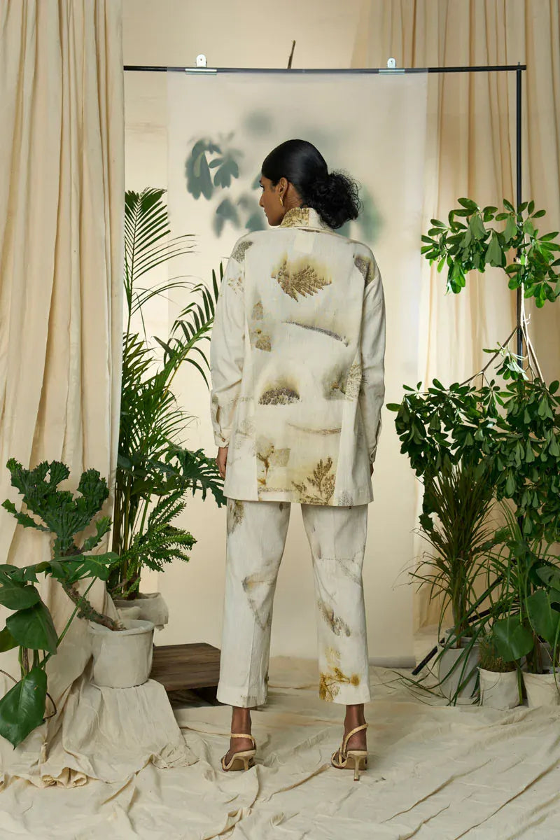 Alternative live leafy overlay set coordinate set featuring vibrant green leafy fabric and stylish design.