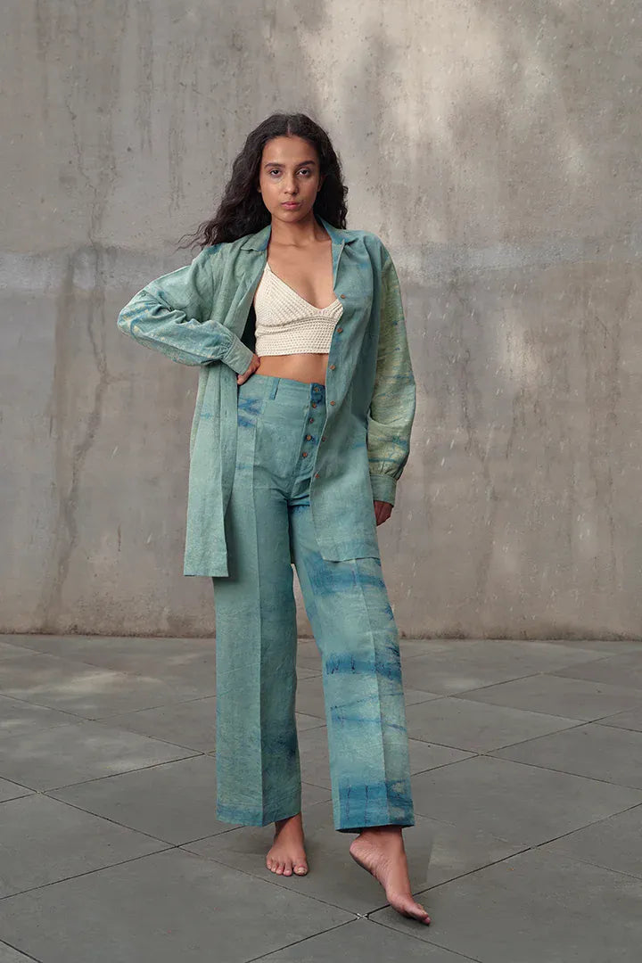 Azure Alternative COORD SET featuring a stylish shirt and matching trousers, perfect for casual or semi-formal wear.