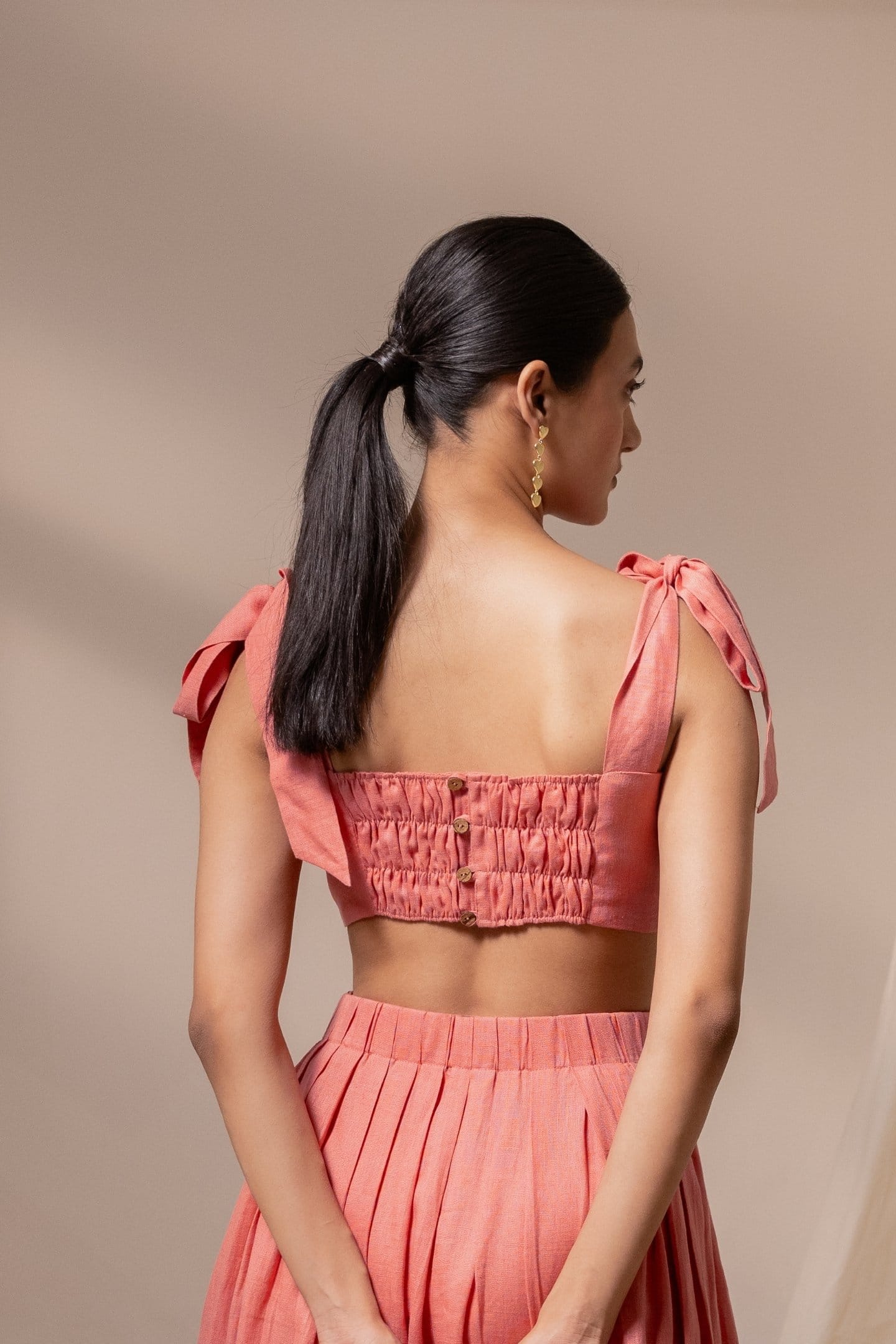 Dawn-orange Alternative bralette top with soft fabric and adjustable straps, casual and comfortable for everyday wear.