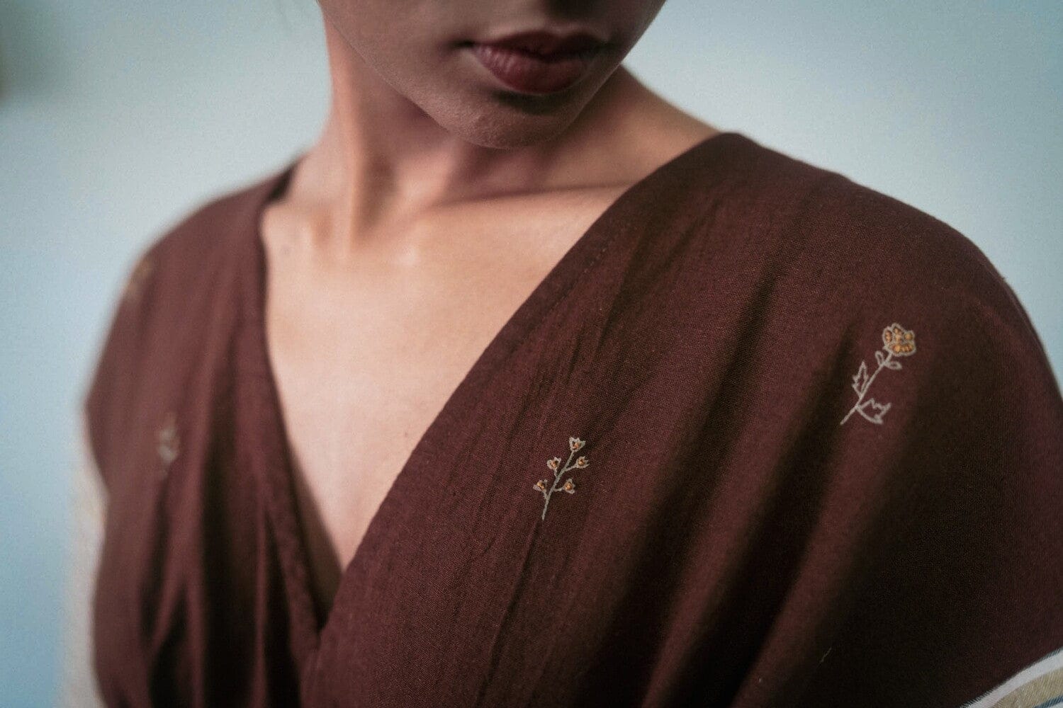 Deeta Chairo kaftan dress, flowing bohemian style with intricate patterns, worn as a lightweight, stylish dress or cover-up.