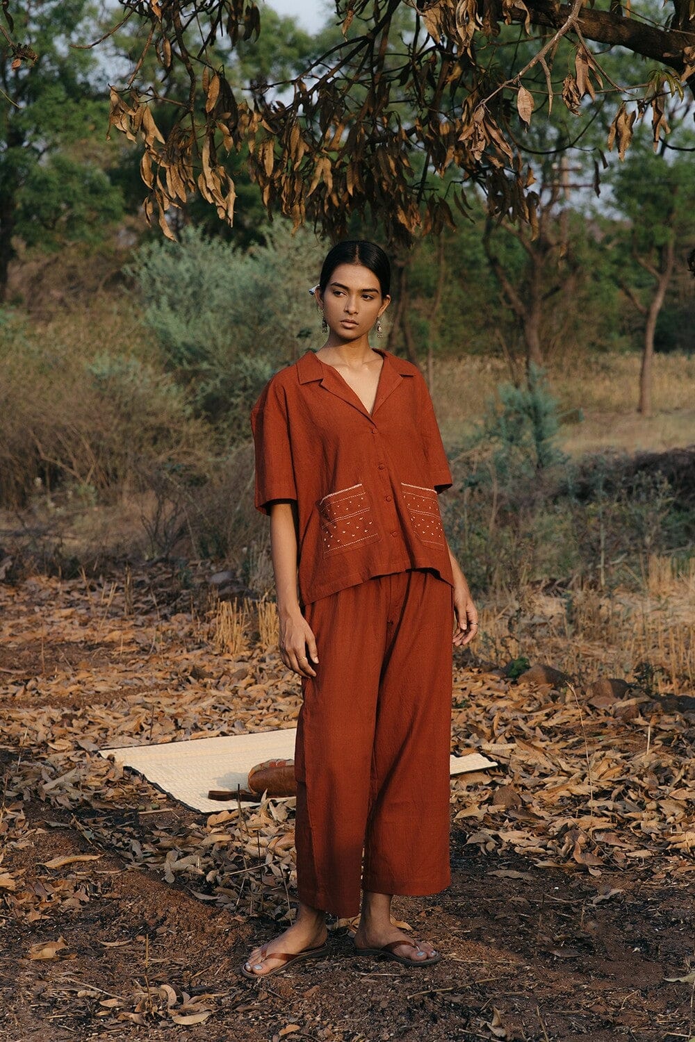 Deeta Bay coord set featuring a stylish matching top and pants in a trendy, coordinated fashion.