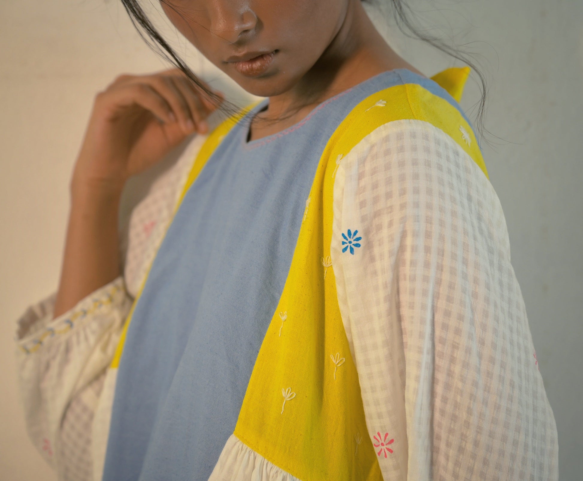 Deeta Kiku dress with floral pattern, lightweight fabric, and flowing silhouette, perfect for casual or summer wear.