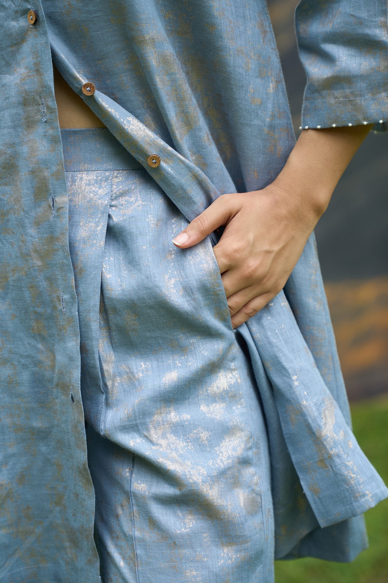 Azure narrow trousers