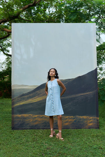 Alternative Petal sleeveless short dress with a floral pattern, featuring a fitted bodice and flowing skirt for a stylish look.