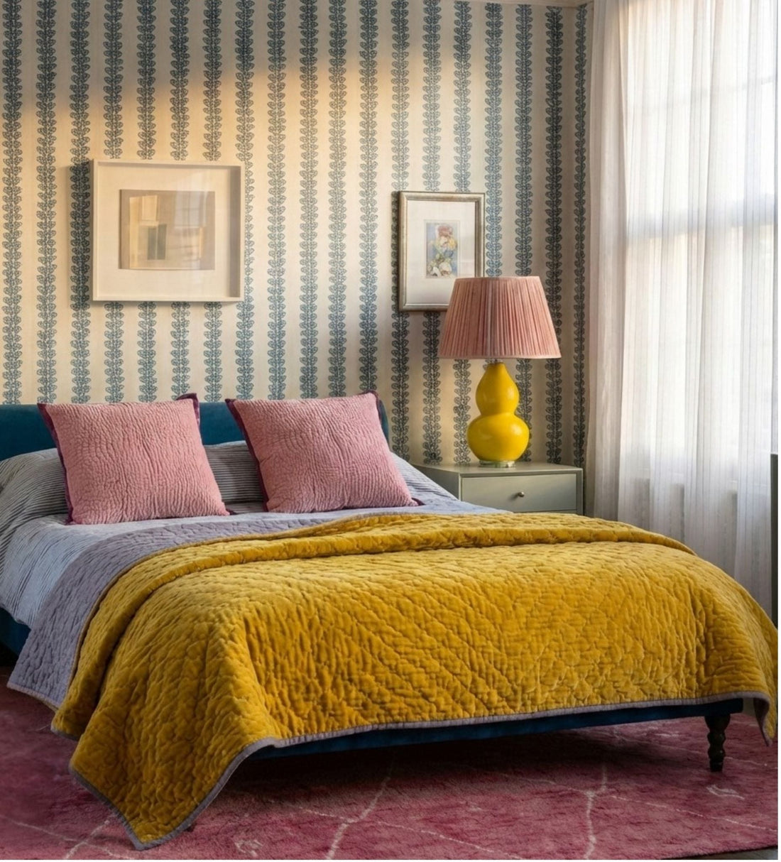 Kurkuma Lilac Velvet Reversible Quilt