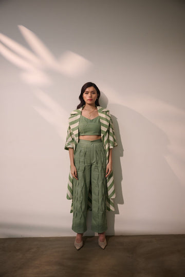 Alternative fern bralette featuring delicate green fern pattern and soft fabric, designed for comfortable, stylish wear.