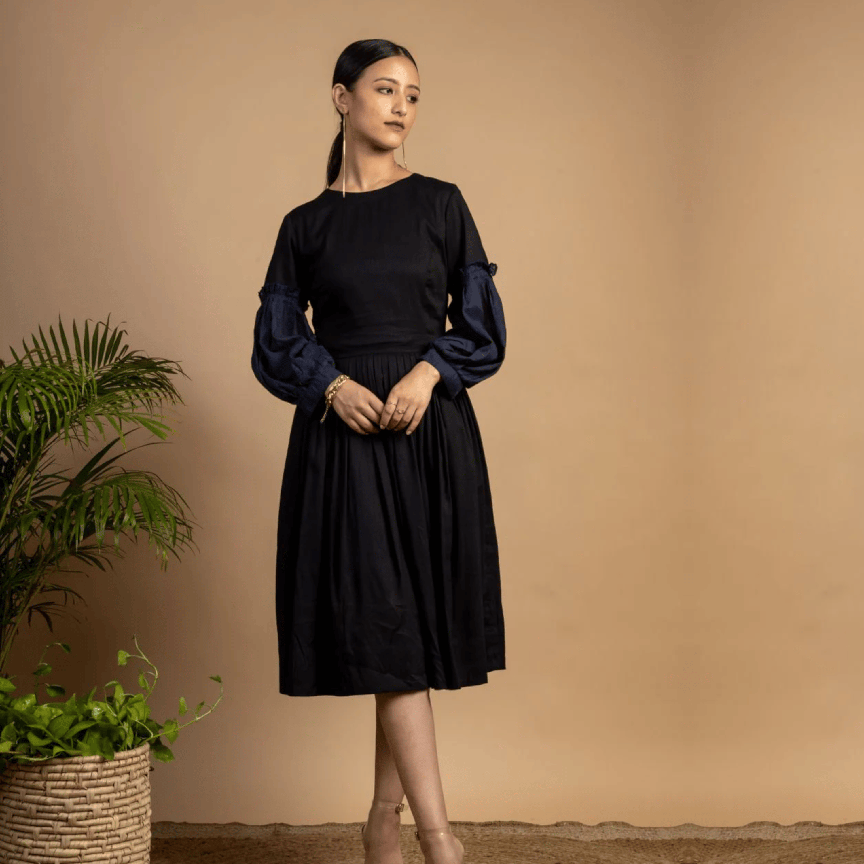 Sophia black dress by Doodlage featuring a stylish, elegant design perfect for formal or casual occasions