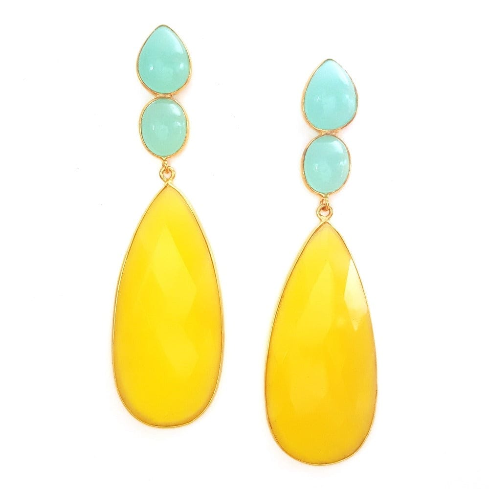 Yellow Neal earrings by Bombaybirds featuring stylish, handcrafted earrings with vibrant yellow design and intricate detailing.